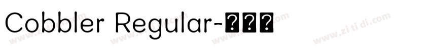 Cobbler Regular字体转换